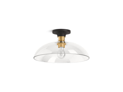 KOHLER K-31772-FM01-BML Tone 15" flush-mount - Black with Brass Trim