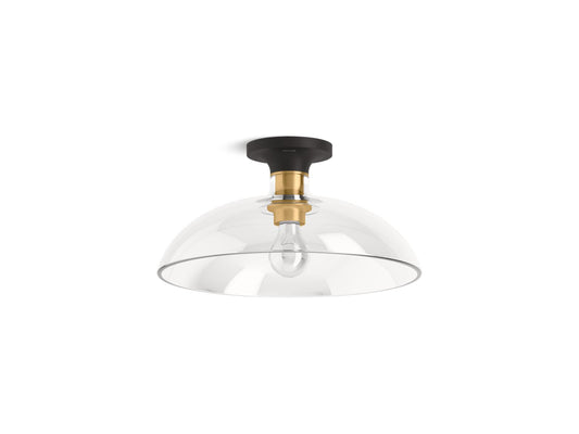 KOHLER K-31772-FM01-BML Tone 15" flush-mount - Black with Brass Trim