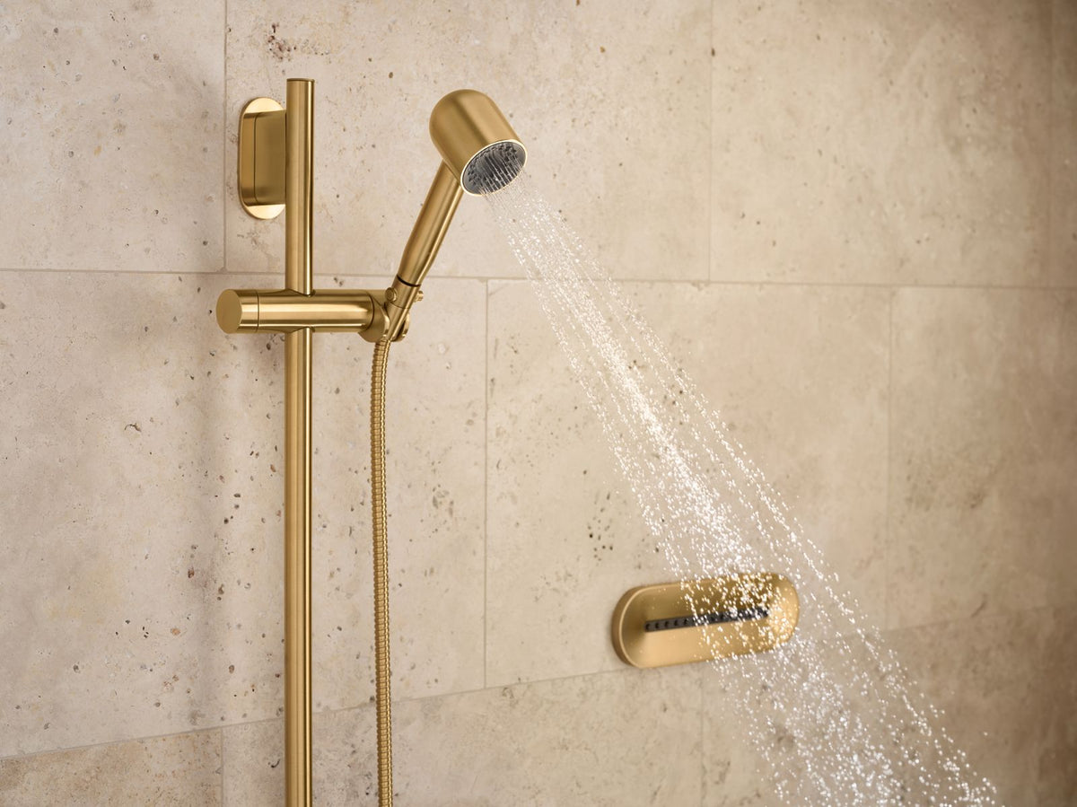 KOHLER K-26286-G-2MB Statement Iconic Single-Function Handshower, 1.75 Gpm - Vibrant Brushed Moderne Brass