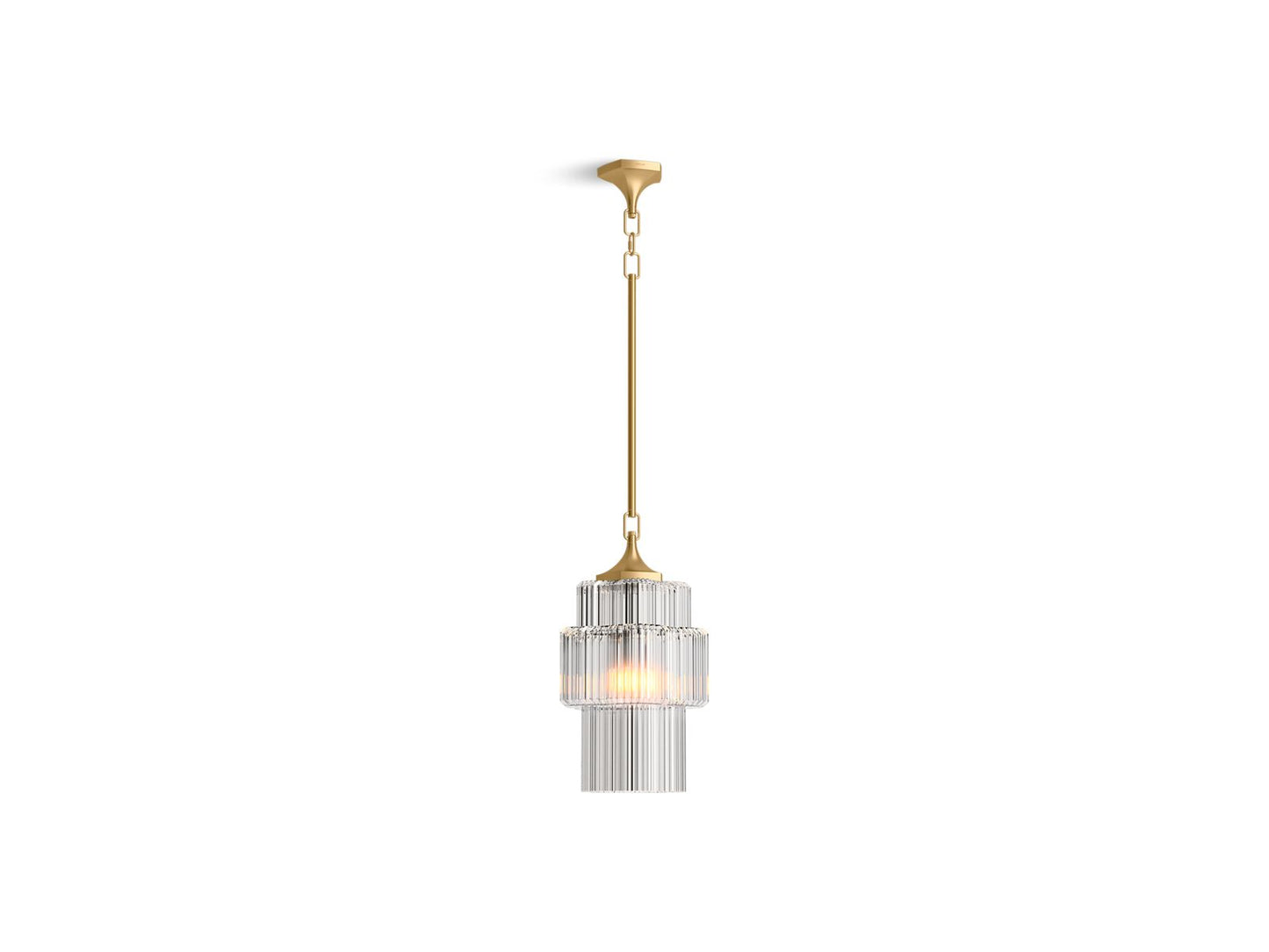 KOHLER K-31781-PE03-2GL Occasion 12" Pendant In Brushed Moderne Brass