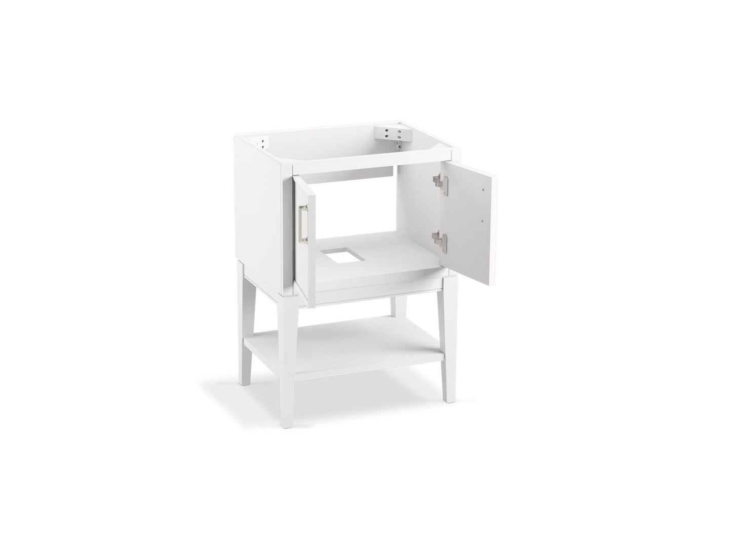 KOHLER K-33577-ASB-0 Winnow 24" Bathroom Vanity Cabinet With Sink And Quartz Top In White