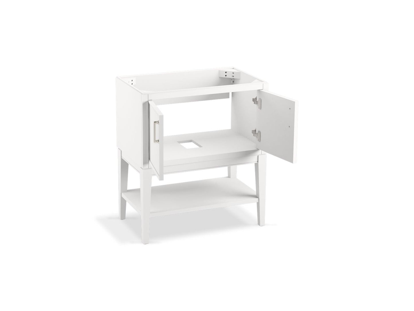 KOHLER K-33578-ASB-0 Winnow 30" Bathroom Vanity Cabinet With Sink And Quartz Top In White