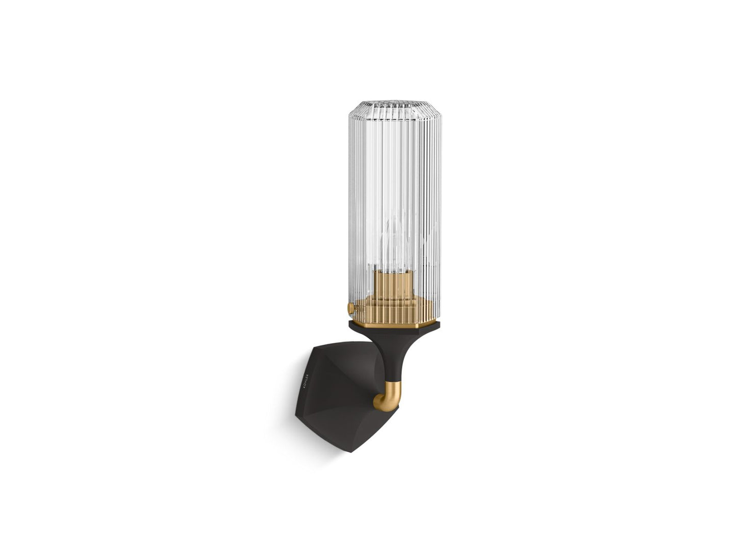 KOHLER K-31775-SC01-BML Occasion One-Light Sconce In Black with Brass Trim