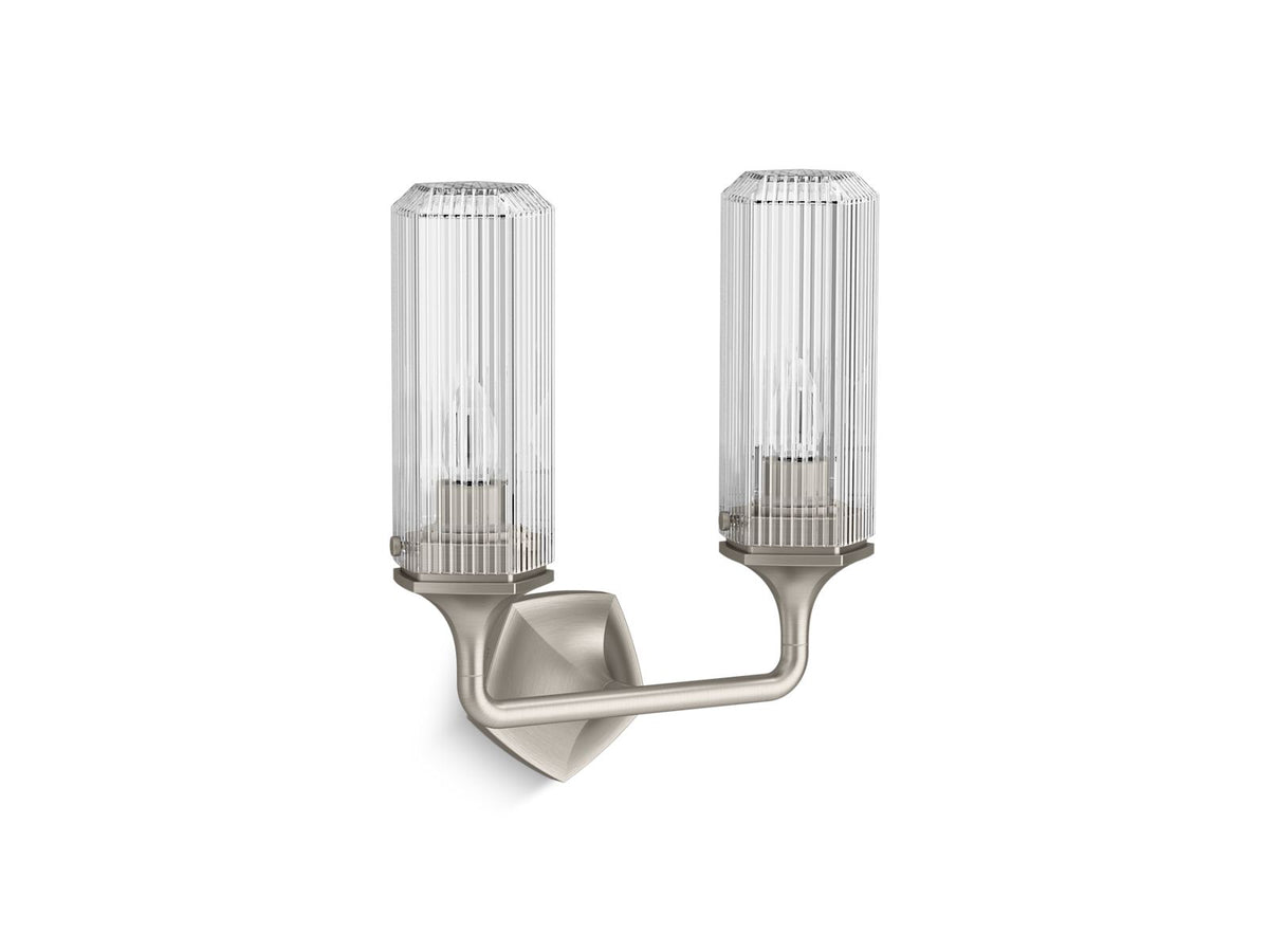 KOHLER K-31776-SC02-BNL Occasion Two-Light Sconce - Brushed Nickel