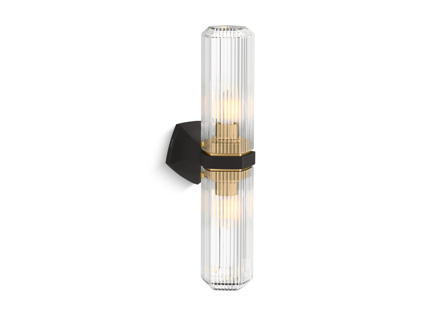 KOHLER K-31777-SC02-BML Occasion Two-Light Sconce In Black with Brass Trim