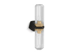 KOHLER K-31777-SC02-BML Occasion Two-Light Sconce - Black With Brass Trim