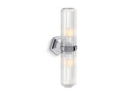 KOHLER K-31777-SC02-BML Occasion Two-Light Sconce - Black With Brass Trim