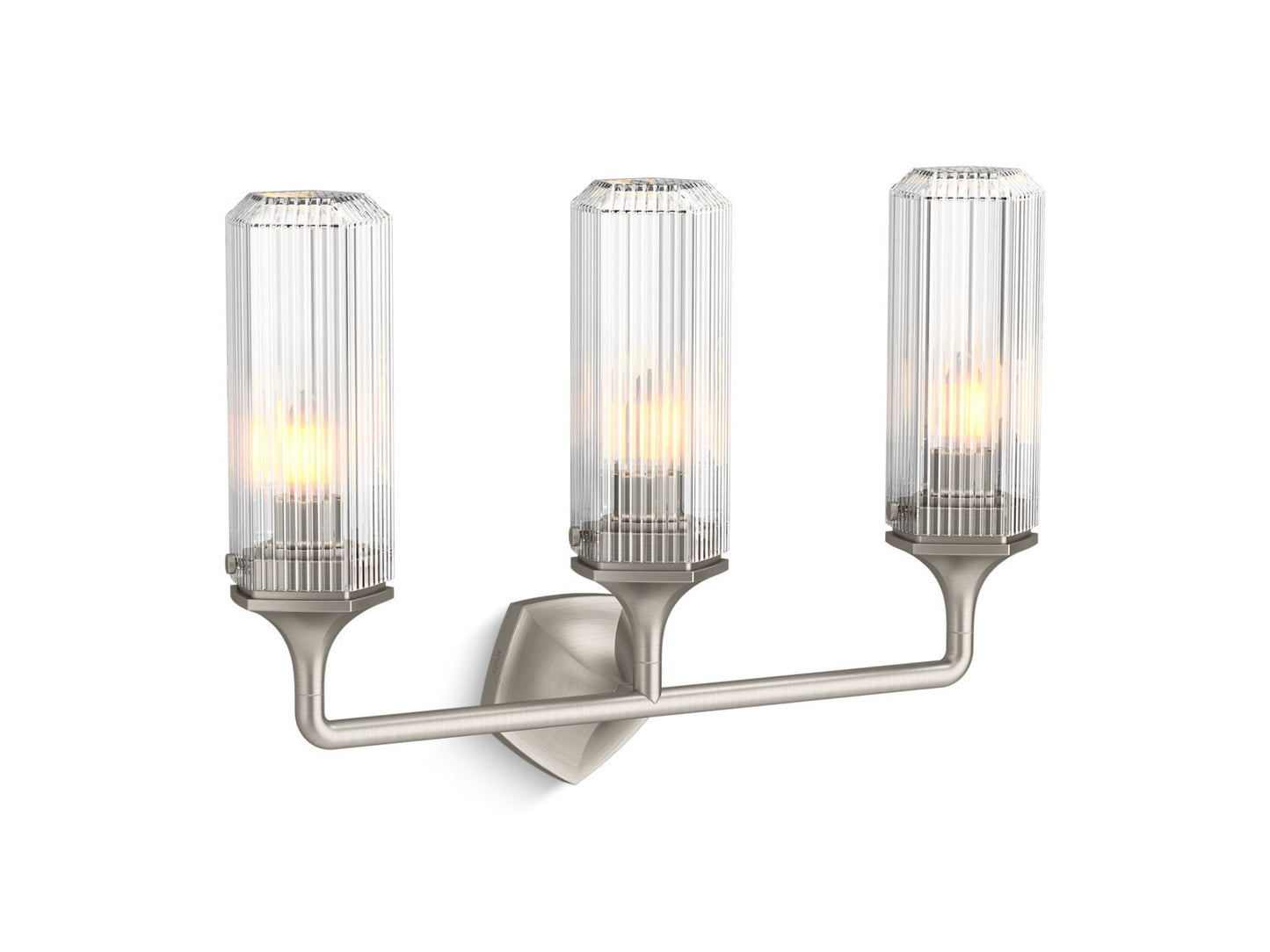 KOHLER K-31778-SC03-BNL Occasion Three-Light Sconce In Brushed Nickel