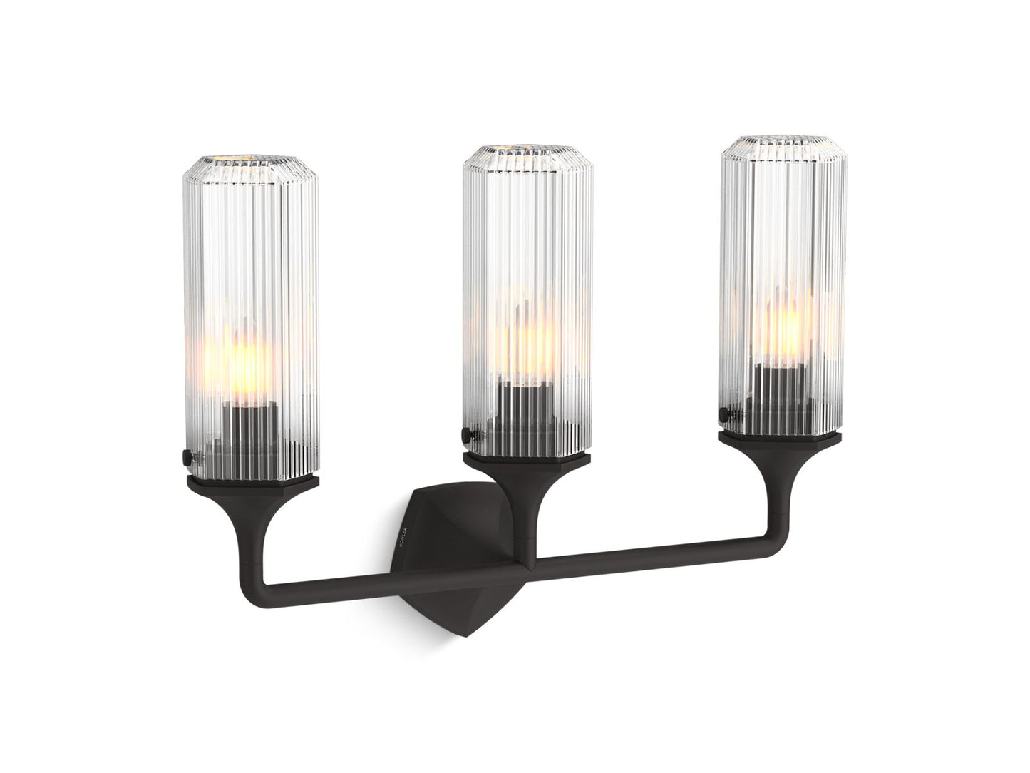 KOHLER K-31778-SC03-BLL Occasion Three-Light Sconce In Matte Black