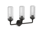 KOHLER K-31778-SC03-BLL Occasion Three-Light Sconce - Matte Black
