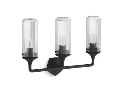 KOHLER K-31778-SC03-BLL Occasion Three-light sconce - Matte Black