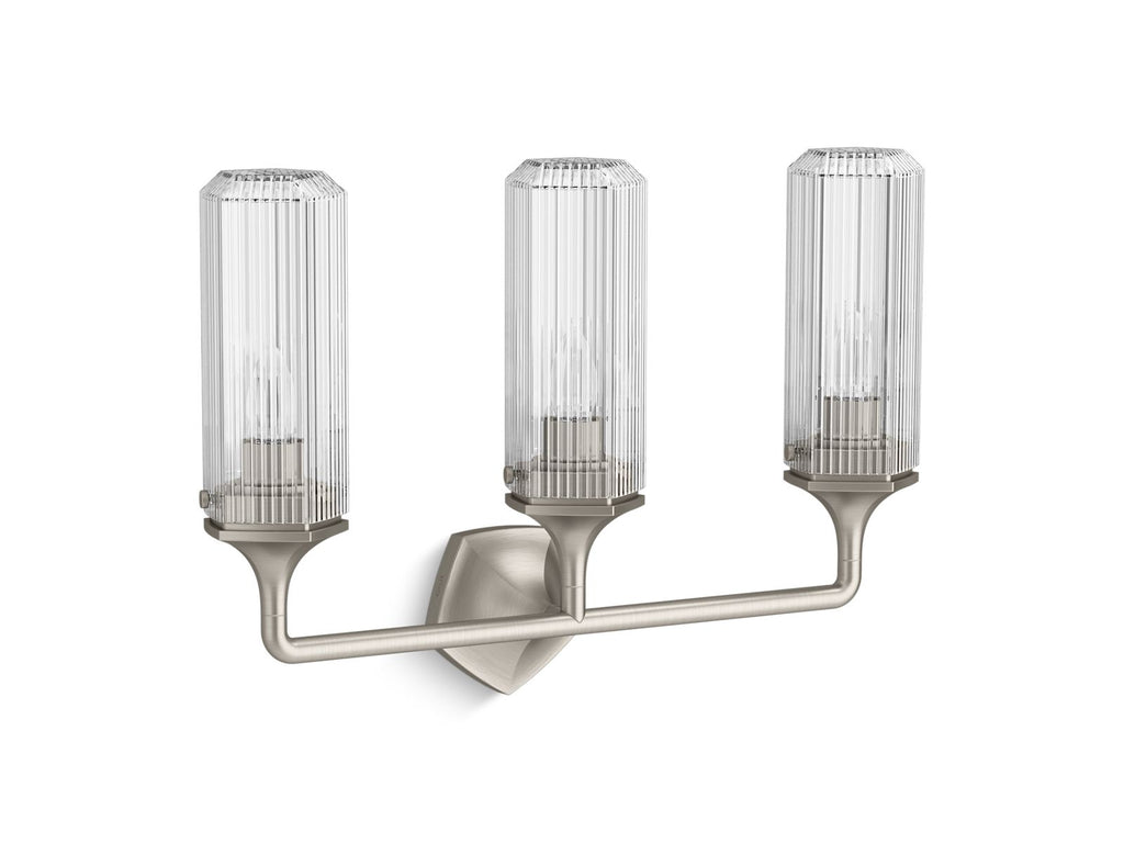 KOHLER K-31778-SC03-BNL Occasion Three-Light Sconce - Brushed Nickel