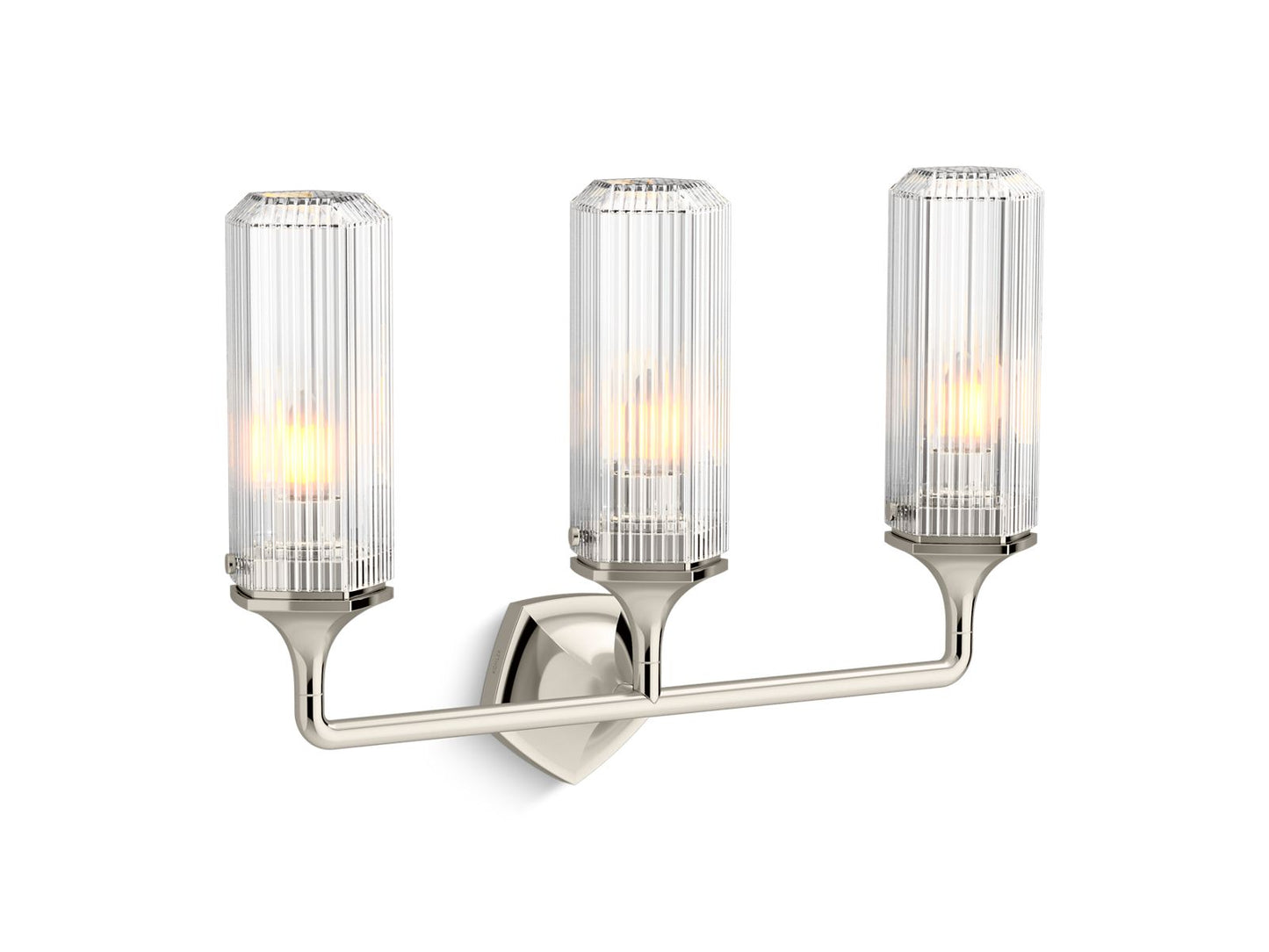 KOHLER K-31778-SC03-SNL Occasion Three-Light Sconce In Polished Nickel