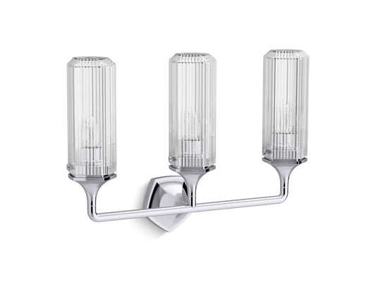 KOHLER K-31778-SC03-CPL Occasion Three-Light Sconce In Polished Chrome