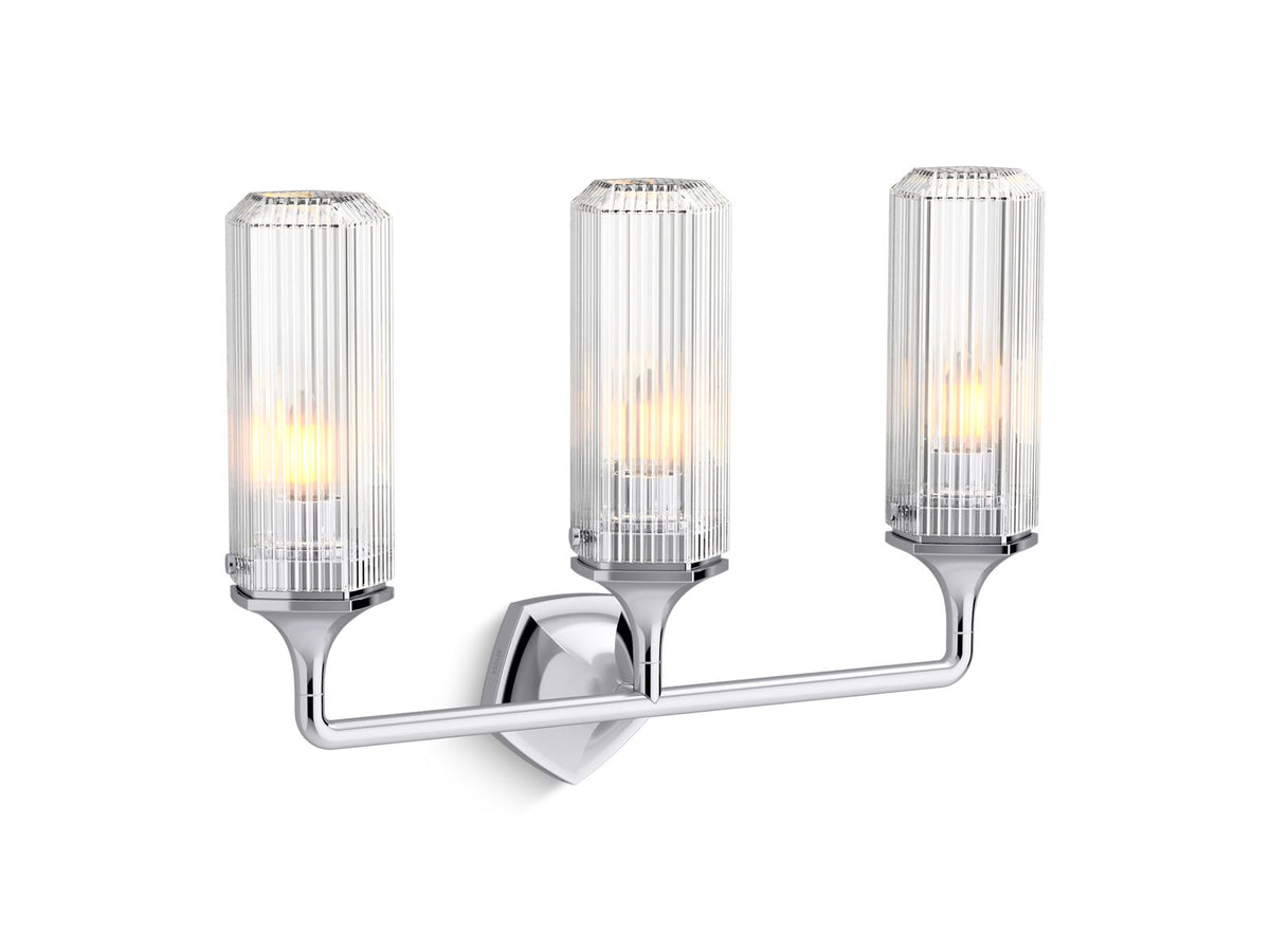 KOHLER K-31778-SC03-BNL Occasion Three-Light Sconce - Brushed Nickel