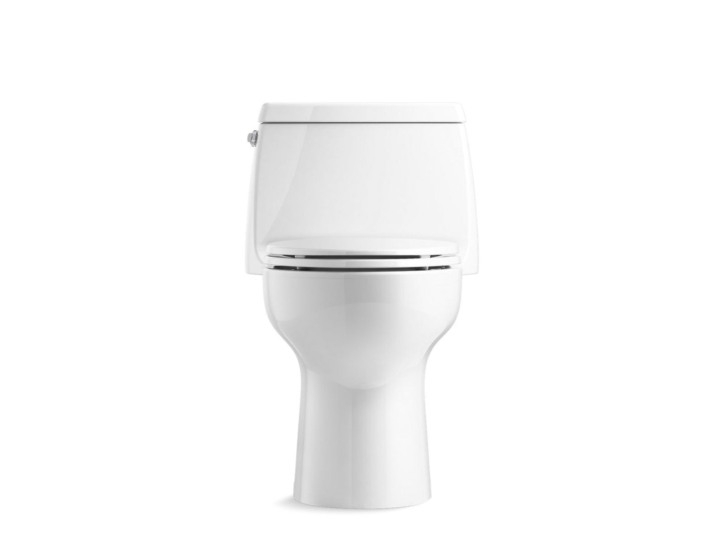 KOHLER K-30810-0 Santa Rosa One-Piece Compact Elongated Toilet, 1.28 Gpf In White