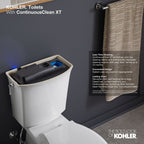 KOHLER K-3814-RA-0 Corbelle Two-Piece Elongated Toilet With Skirted Trapway, 1.28 Gpf - White