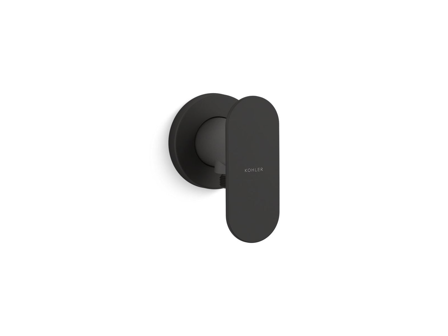 KOHLER K-26289-BL Statement Wall-Mount Wand Handshower Holder With Supply Elbow And Check Valve In Matte Black