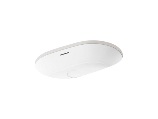 KOHLER K-21057-0 Brazn 24-1/4" Oval Undermount Bathroom Sink In White