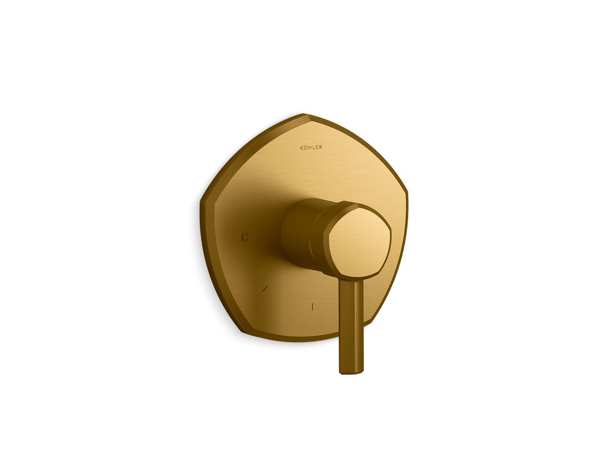 KOHLER K-T27040-4-2MB Occasion Mastershower Temperature Control Valve Trim With Lever Handle - Vibrant Brushed Moderne Brass