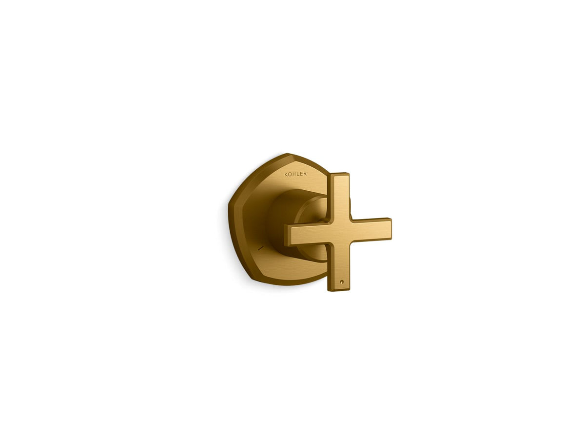 KOHLER K-T27042-3-2MB Occasion Mastershower Transfer Valve Trim With Cross Handle - Vibrant Brushed Moderne Brass