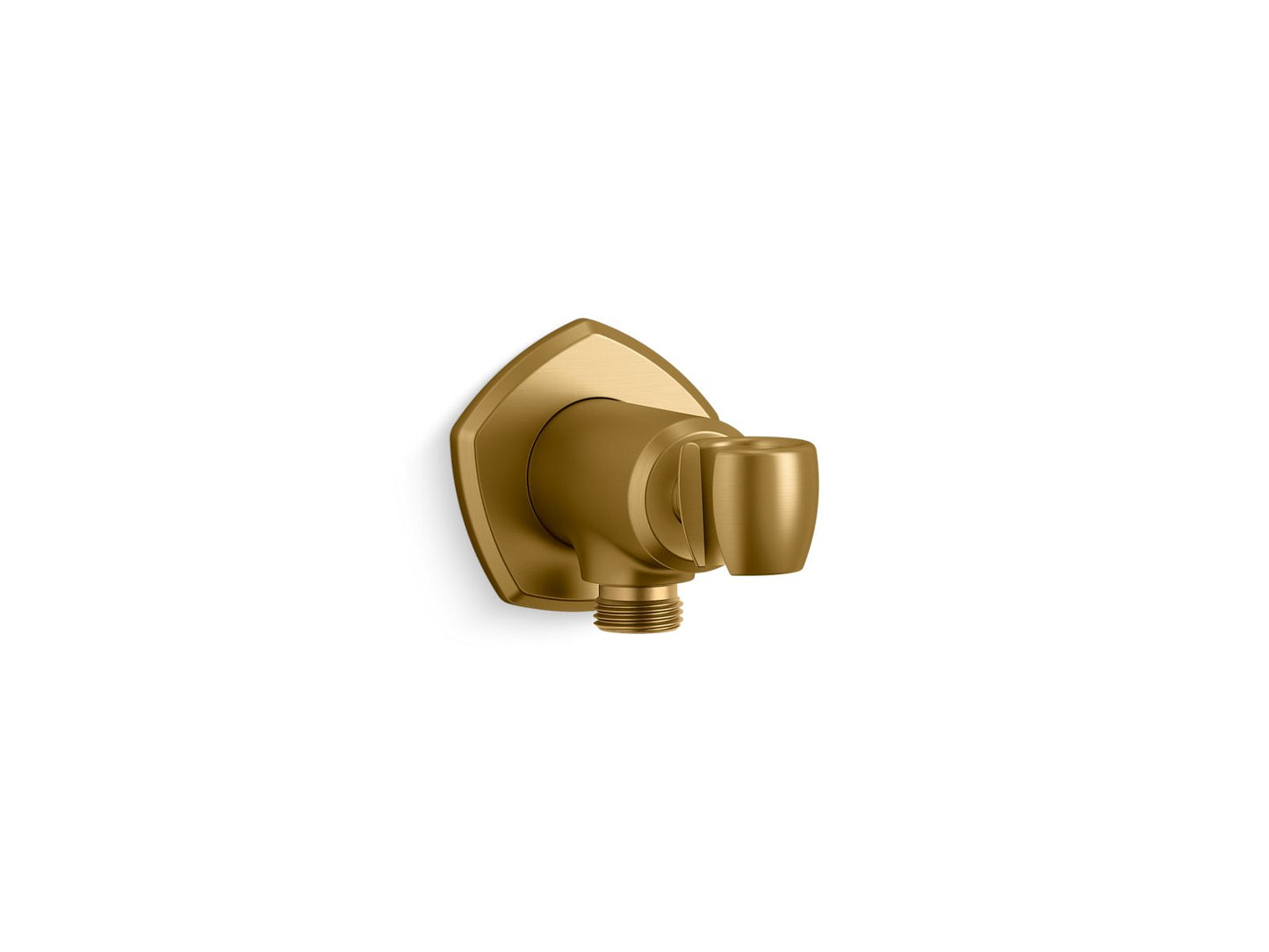 KOHLER K-27117-2MB Occasion Wall-Mount Handshower Holder With Supply Elbow And Check Valve In Vibrant Brushed Moderne Brass