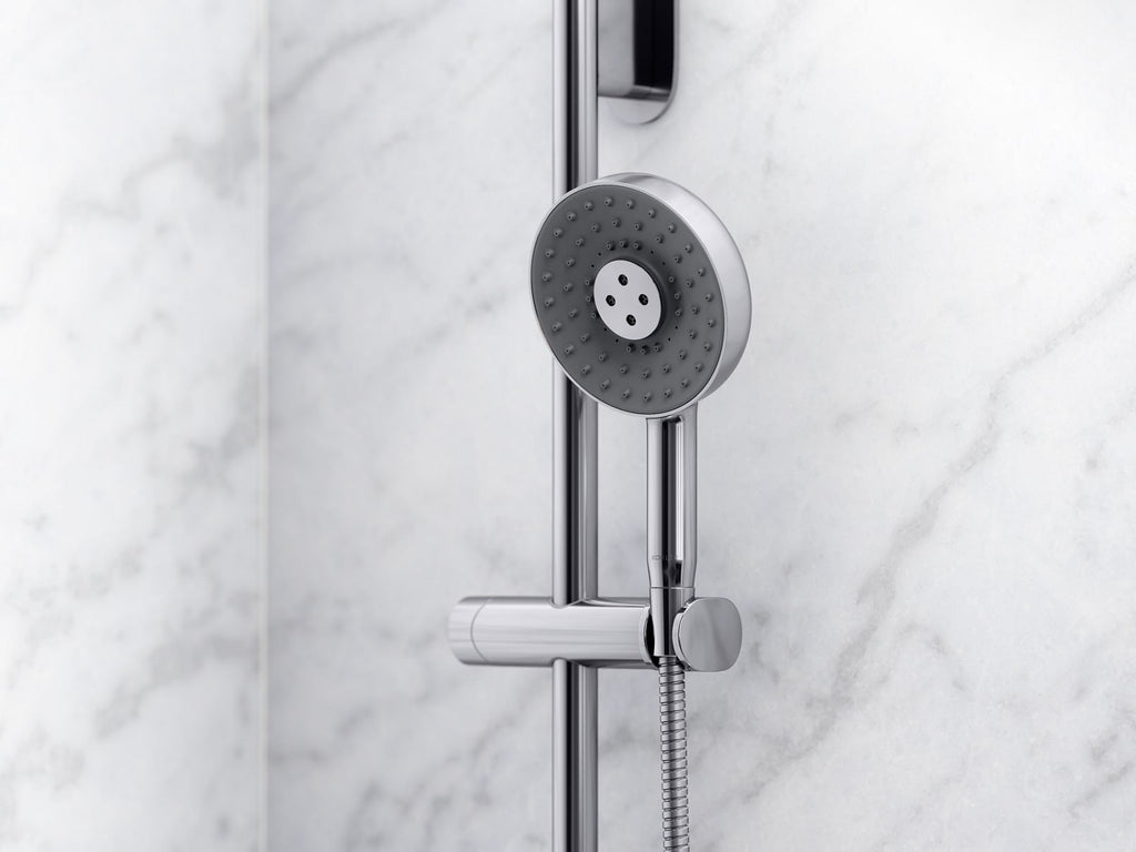KOHLER K-26282-2MB Statement Round Three-Function Handshower, 2.5 Gpm - Vibrant Brushed Moderne Brass