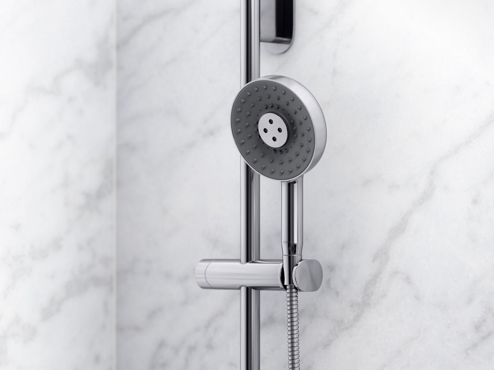 KOHLER K-26282-2MB Statement Round Three-Function Handshower, 2.5 Gpm - Vibrant Brushed Moderne Brass
