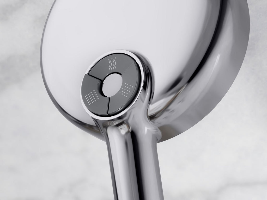 KOHLER K-26282-2MB Statement Round Three-Function Handshower, 2.5 Gpm - Vibrant Brushed Moderne Brass