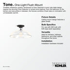 KOHLER K-31772-FM01-BLL Tone 15" Flush-Mount - Matte Black