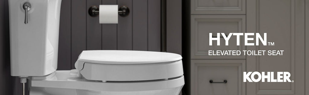 KOHLER K-25875-7 Hyten Elevated Quiet-Close Elongated Toilet Seat - Black Black