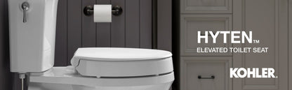 KOHLER K-25875-47 Hyten Elevated Quiet-Close elongated toilet seat - Almond