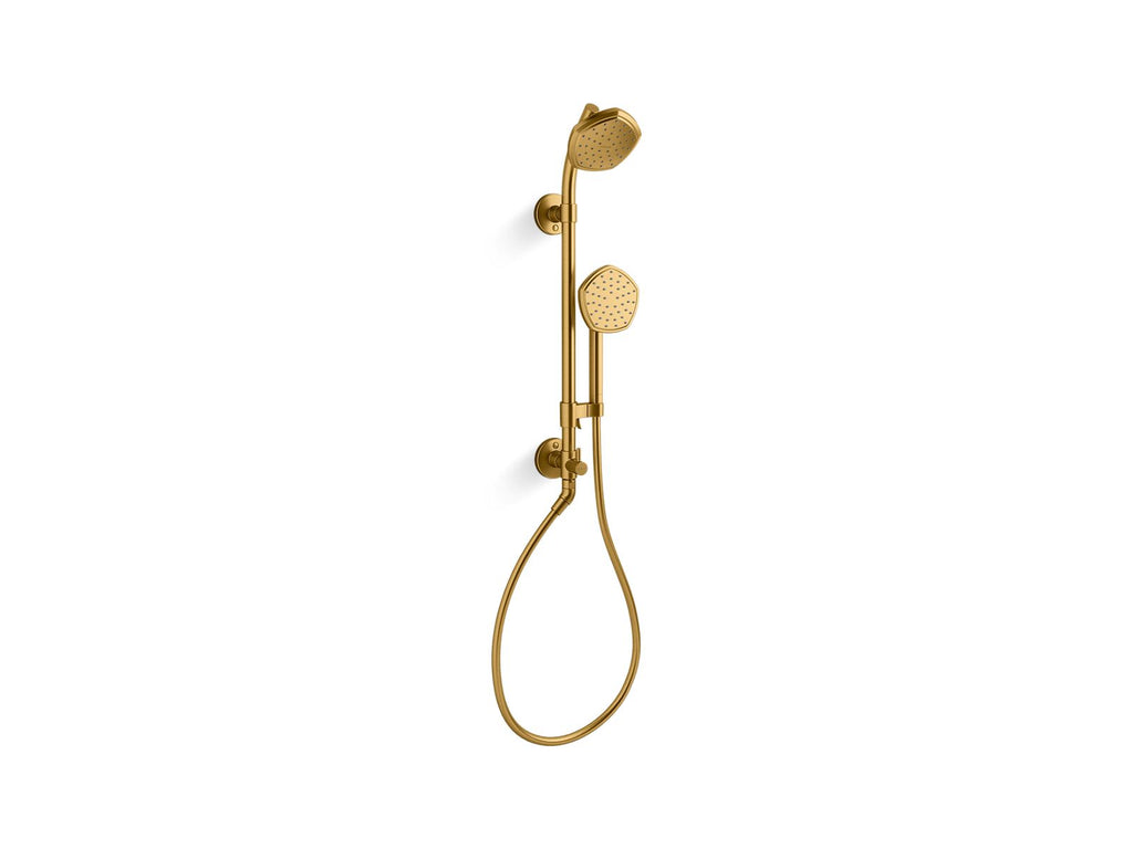 KOHLER K-27119-G-2MB Occasion Hydrorail-S Shower Column Kit, 1.75 Gpm - Vibrant Brushed Moderne Brass