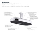 KOHLER K-26297-SN Statement Oblong 18" Two-Function Rainhead, 2.5 Gpm - Vibrant Polished Nickel