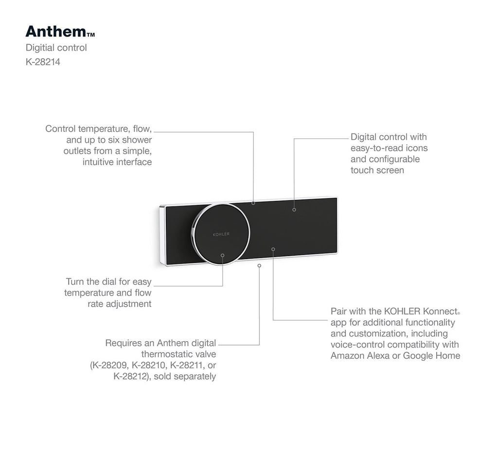 KOHLER K-28214-AF Anthem Digital Control - Vibrant French Gold