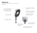 KOHLER K-26284-G-2MB Statement Oblong Three-Function Handshower, 1.75 Gpm - Vibrant Brushed Moderne Brass