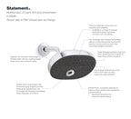 KOHLER K-26290-CP Statement Three-Function Showerhead, 2.5 Gpm - Polished Chrome