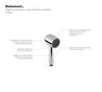 KOHLER K-26286-AF Statement Iconic Single-Function Handshower, 2.5 Gpm - Vibrant French Gold