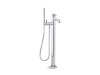 KOHLER K-T27025-4-BL Occasion Floor-Mount Bath Filler Trim With Handshower - Matte Black