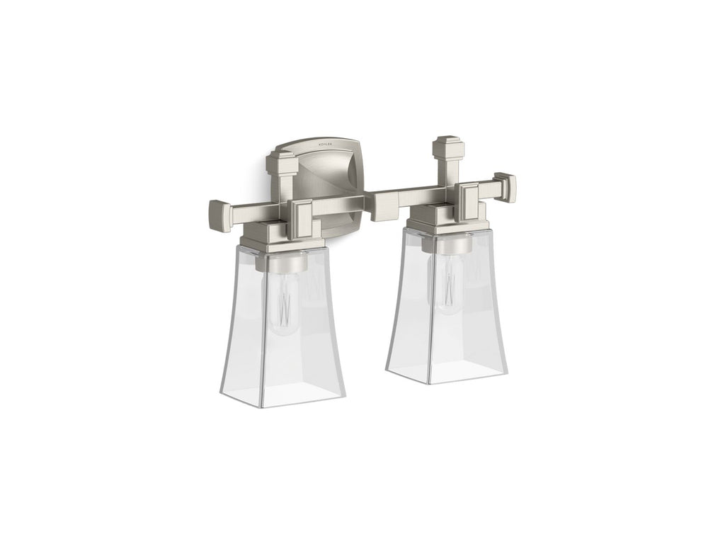 KOHLER K-31756-SC02-BNL Riff Two-Light Sconce - Brushed Nickel