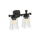 KOHLER K-31756-SC02-BLL Riff Two-Light Sconce In Matte Black