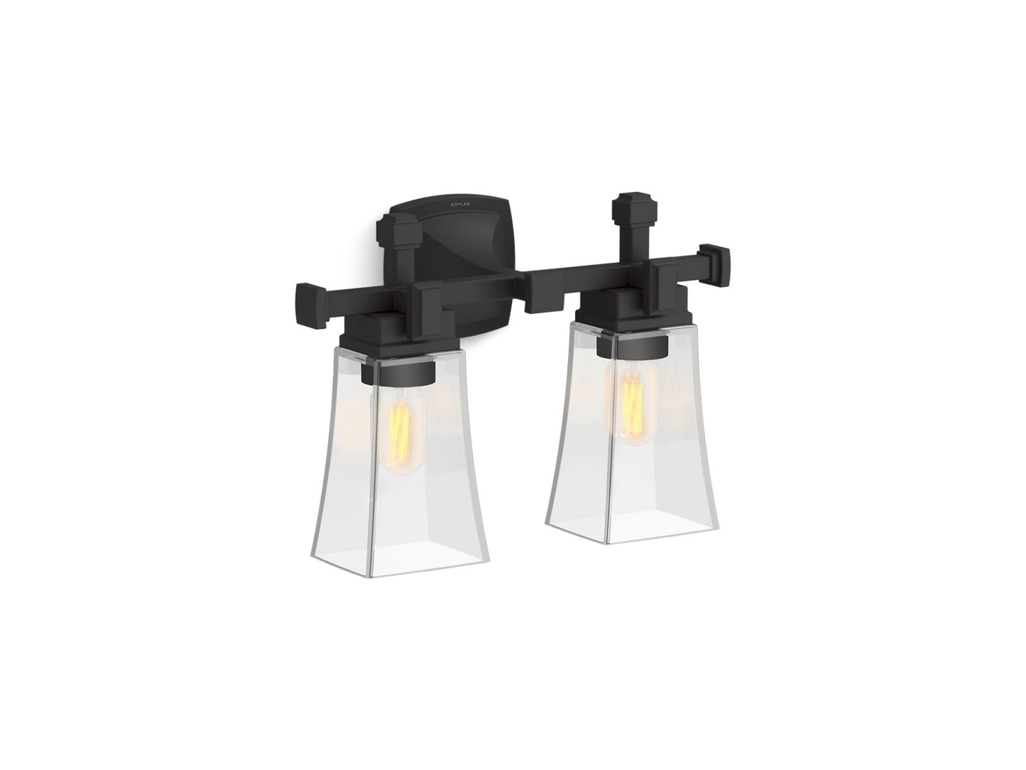 KOHLER K-31756-SC02-BLL Riff Two-Light Sconce In Matte Black