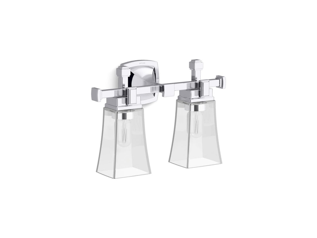 KOHLER K-31756-SC02-CPL Riff Two-Light Sconce - Polished Chrome