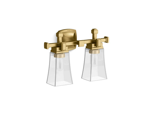 KOHLER K-31756-SC02-2GL Riff Two-Light Sconce In Brushed Moderne Brass