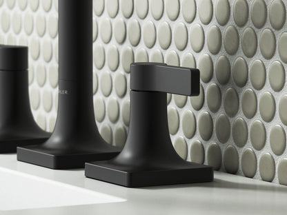 KOHLER K-28125-4-BL Venza Widespread bathroom sink faucet, 1.2 gpm - Matte Black