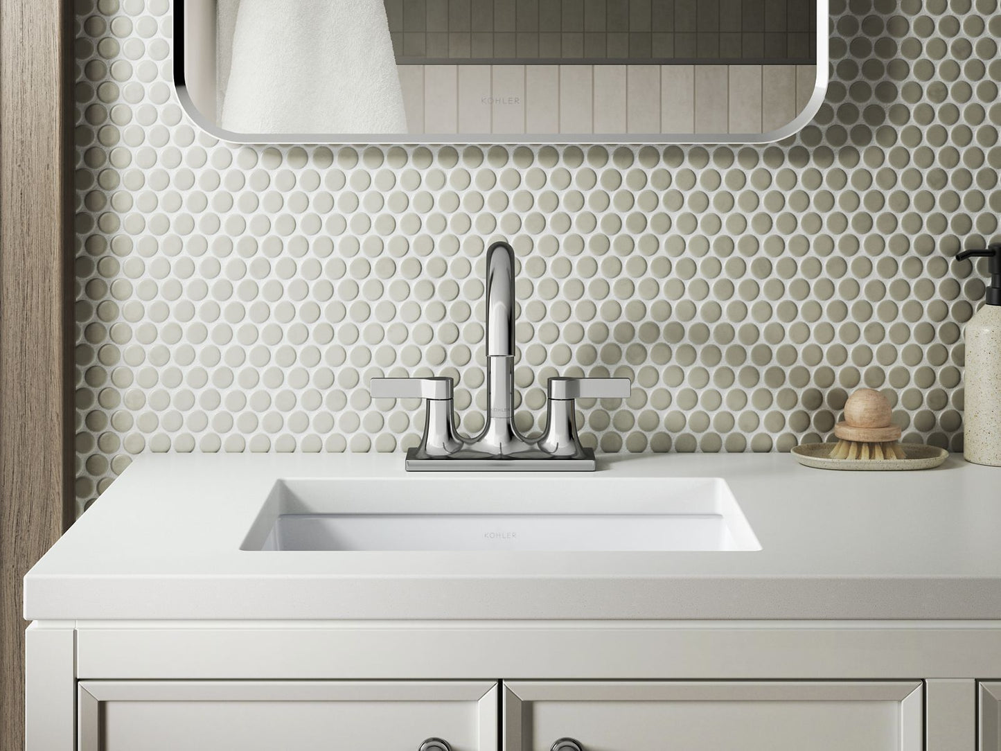 KOHLER K-28124-4N-BL Venza Centerset bathroom sink faucet, 0.5 gpm - Matte Black