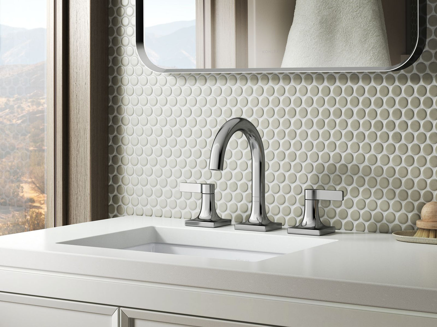 KOHLER K-28125-4-BL Venza Widespread bathroom sink faucet, 1.2 gpm - Matte Black