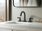 KOHLER K-28125-4-BL Venza Widespread Bathroom Sink Faucet, 1.2 Gpm - Matte Black