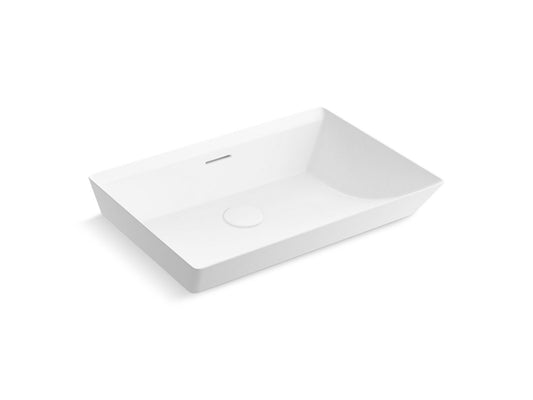 KOHLER K-21060-0 Brazn 23" Rectangular Vessel Bathroom Sink In White