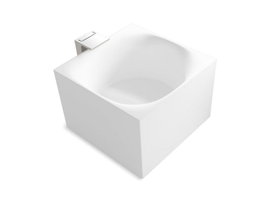 KOHLER K-31405-PFET-HW1 Stillness Experience 46" X 46" Freestanding Bath In Honed White